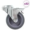 vidaXL 32 pcs Bolt Hole Swivel Casters 75 mm