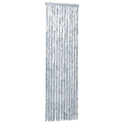 vidaXL Insect Curtain White and Grey 56x185 cm Chenille