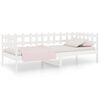 vidaXL Day Bed without Mattress White 90x190 cm Single Solid Wood Pine