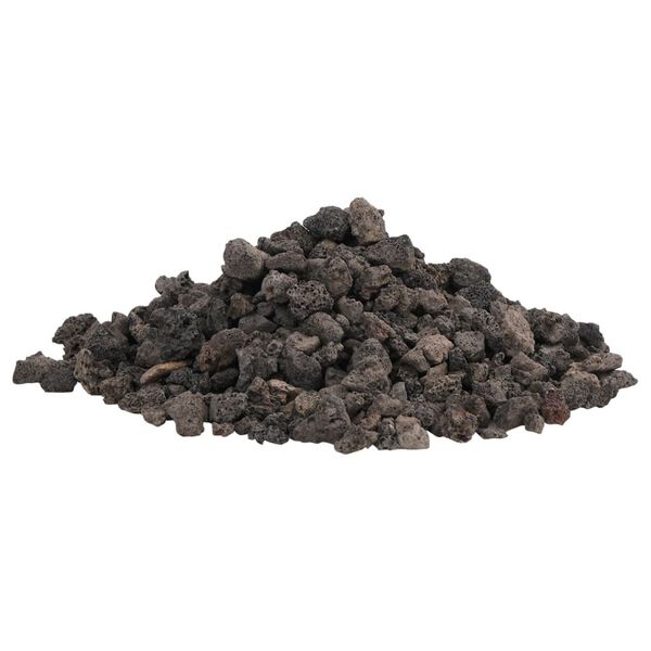 vidaXL Volcanic Rocks 25 kg Black 1-2 cm