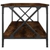 vidaXL Coffee Table Smoked Oak 100x50x45 cm Engineered Wood and Iron