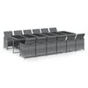 vidaXL Garden Dining Set | Grey