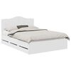 vidaXL Bed Frame with Drawer White 160 x 200 cm Engineer Wood