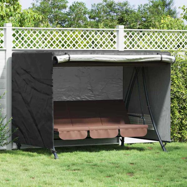 vidaXL Outdoor Swing Cover Black 220 x 125 x 170 cm 600D Oxford Fbric