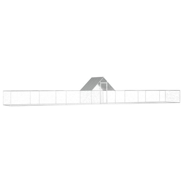 vidaXL Chicken Coop 14x2x2 m Galvanised Steel