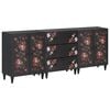 vidaXL Storage Cabinets 3 pcs 180 x 33 x 75 cm Solid Mango Wood
