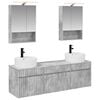 vidaXL Bathroom Cabinet Set 5 pcs Concrete Grey Engineered Wood