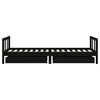 vidaXL Kids Bed Frame with Drawers Black 90x200 cm Solid Wood Pine