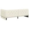 vidaXL Corner Bed Frame with Headboard Cream 100 x 200 cm Velvet
