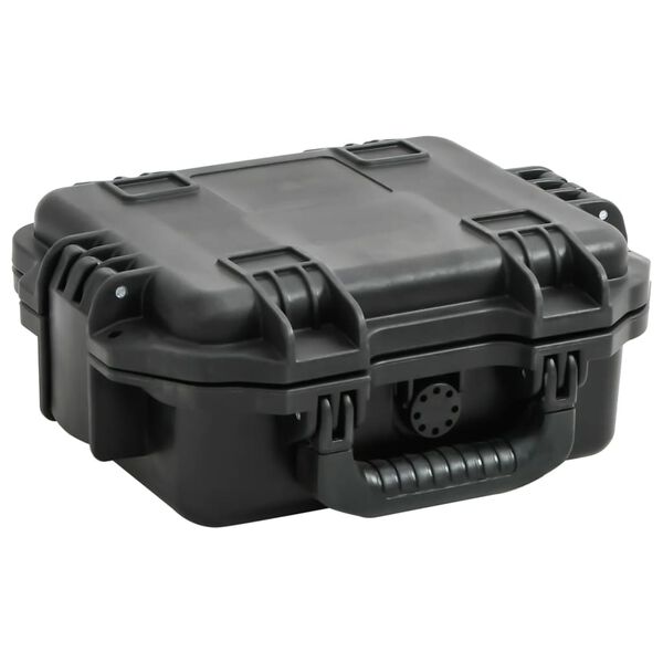 vidaXL Portable Flight Case Black 30x24.5x12.5 cm PP