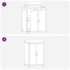 vidaXL Kitchen Storage with Shelf Silver 60 x 50 x 92 cm Steel