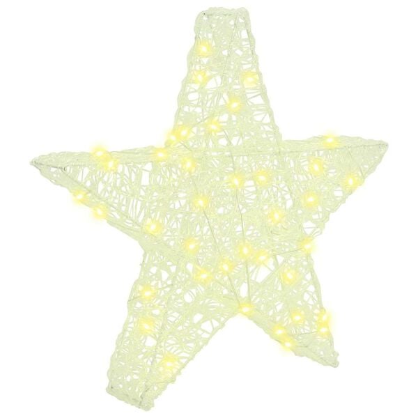vidaXL 3D Star with 50 LEDs Warm white 55 x 53.5 x 10 cm Acrylic