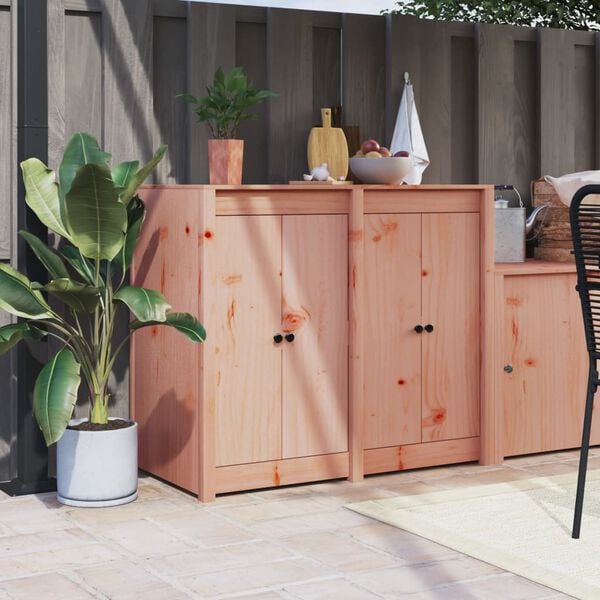 vidaXL Outdoor Kitchen Doors MEPPEL 2 pcs 50x9x82 cm Solid Wood Douglas