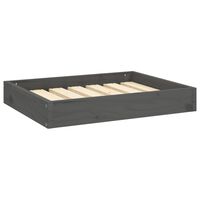 vidaXL Dog Bed Grey 61.5x49x9 cm Solid Wood Pine