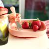 Beaba 4 Piece Silicone Meal Set Pink and Coral