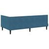 vidaXL Corner Bed Frame with Headboard Blue 90 cm x 200 cm Velvet