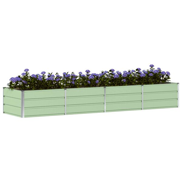 vidaXL Planter Green 320 x 80 x 45 cm Steel