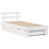vidaXL Bed Frame with Headboard White 100 x 200 cm Solid Pine Wood