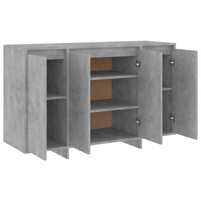 vidaXL Sideboard Concrete Grey 120x41x75 cm Engineered Wood