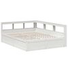 vidaXL Bookcase Bed without Mattress White 150x200cm Solid Wood Pine