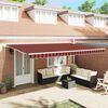 vidaXL Retractable Awning Retractable Orange and Brown 500 x 300 cm
