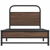 vidaXL Bed Frame without Mattress 90x200 cm Brown Oak Engineered Wood