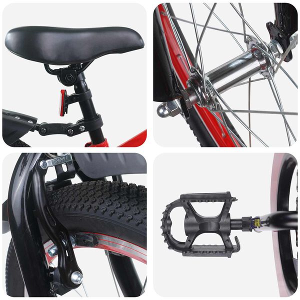 vidaXL Kids Bike 20'' for 6-11 Years Old Red Black