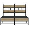 vidaXL Metal Bed Frame without Mattress Sonoma Oak 120x190 cm Small Double