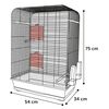 FLAMINGO Parakeet Cage Marja 54x34x75 cm Metallic Taupe