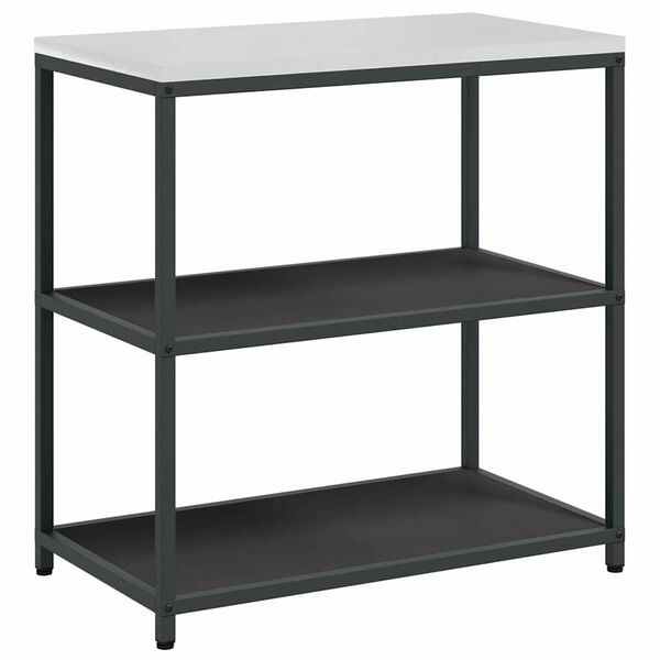 vidaXL Kitchen Storage with Shelf Black 90 x 50 x 92 cm Steel