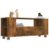 vidaXL TV Cabinet Smoked Oak 120x35x48 cm Engineered Wood