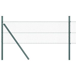 vidaXL Hexagonal Fence Ground Fix 100 x 0.4 m PVC-Coated Steel Grey
