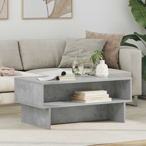 vidaXL Coffee Table Concrete Grey 80 x 46 x 35 cm Engineered Wood