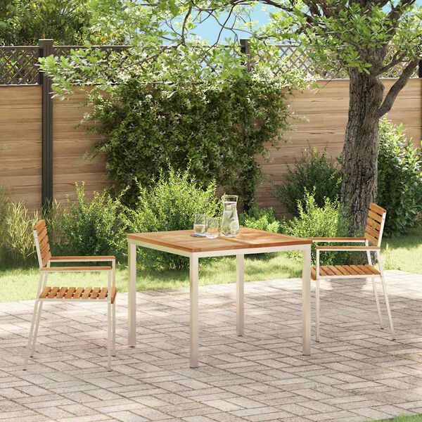 vidaXL Garden Chair 2 pcs Oil Natural Solid Teak Wood