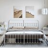 vidaXL Metal Bed Frame without Mattress with Footboard White 193x203cm