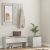 vidaXL Hallway Furniture Set Concrete Grey Engineered Wood