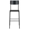 vidaXL Bar Chairs 2 pcs Black Solid Plywood Steel