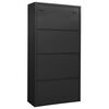 vidaXL Office Cabinet Anthracite 90x40x180 cm Steel