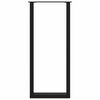 vidaXL Bar Table Legs U-Shaped 2 pcs Black 50x(110-111) cm Steel