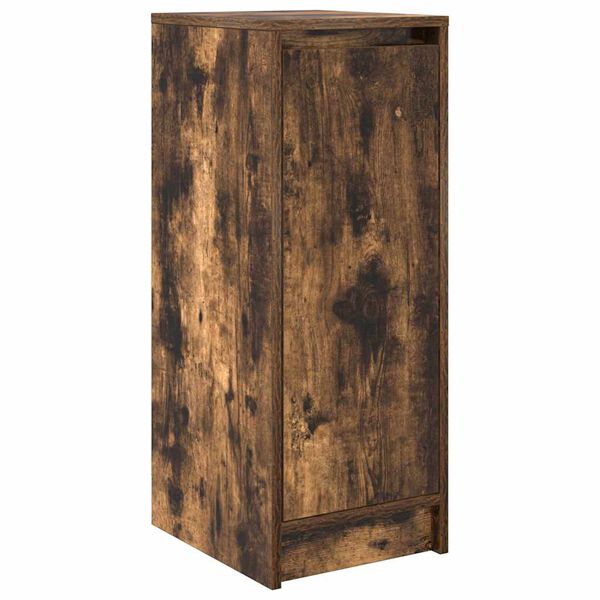 vidaXL Shoe Cabinet Smoked Oak 29.5x34x76 cm Engineered Wood