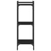 vidaXL Bookcase 3-Tier Black 40x30x86 cm Engineered Wood