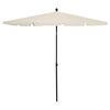 vidaXL Garden Parasol with Pole 210x140 cm Sand