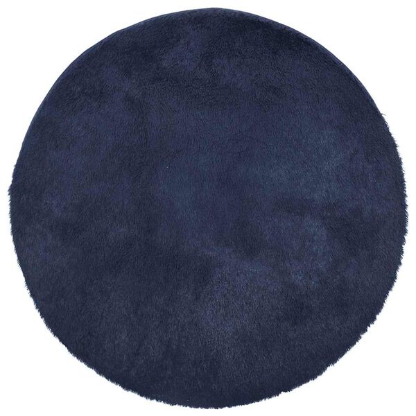 vidaXL Shaggy Rug High Pile NAVARRA Navy 160x160 cm Polyester