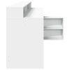 vidaXL Desk with LED Lights White 200x104x91 cm Engineered Wood