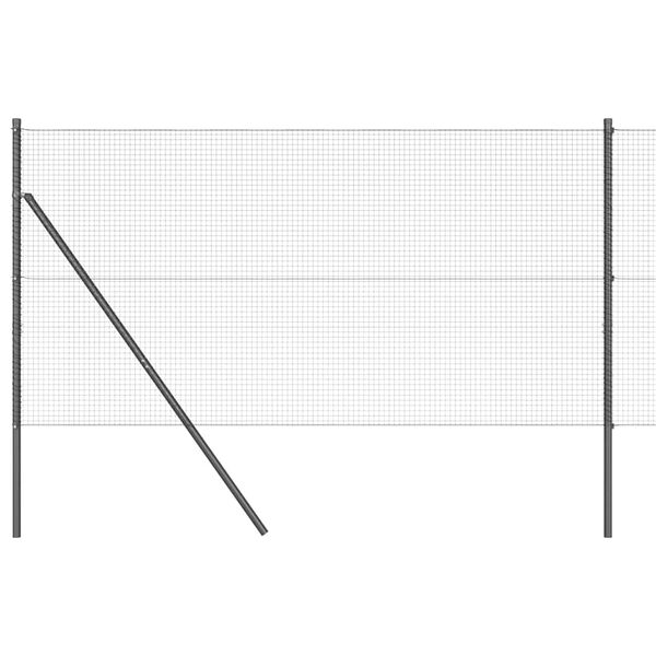 vidaXL Fence Post Grey 10 x 1.4 m (19 x 19 mm mesh) Steel and PVC