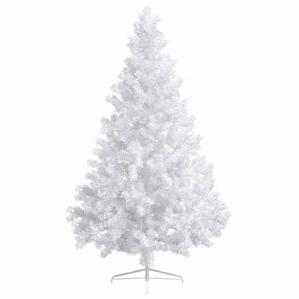 vidaXL Artificial Half Pre-lit Christmas Tree with Ball Set White 180 cm