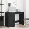 vidaXL Desk with Drawer Black Oak 100 x 49 x 74 cm Engineered Wood