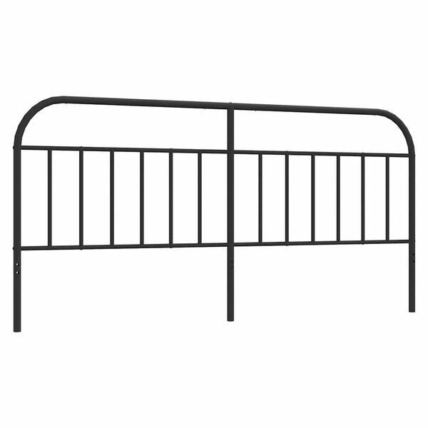 vidaXL Metal Headboard Black 193 cm