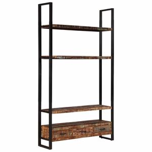 vidaXL Bookshelf | Multicolour | Solid Reclaimed Wood, Powder-Coated Iron