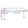 vidaXL Free Standing Awning Blue and White 600x300 cm Fabric and Steel